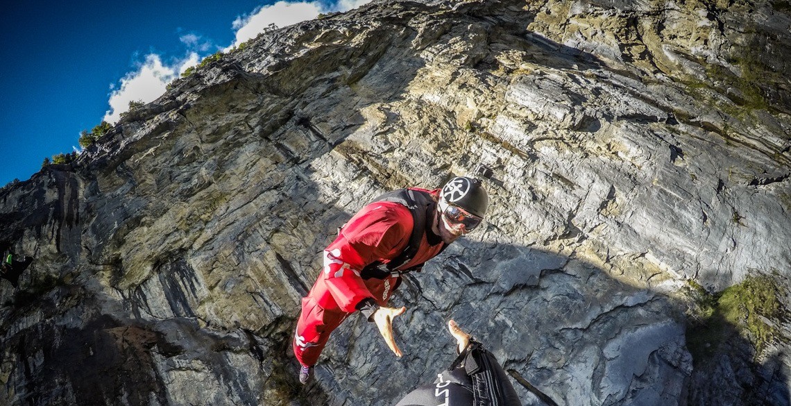 René Base-jumping in Switzerland